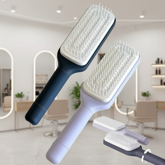 ThaloraSpin - drehbare selbstreinigende Haarbürste